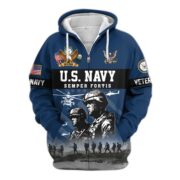 Premium US Veterans Zip Hoodie BPHN170911, Gifts For US Veterans, Gifts On Father's Day, Veterans Day. - Image 11