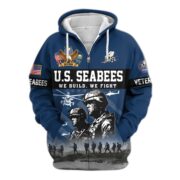 Premium US Veterans Zip Hoodie BPHN170911, Gifts For US Veterans, Gifts On Father's Day, Veterans Day. - Image 14