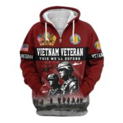 Premium US Veterans Zip Hoodie BPHN170911, Gifts For US Veterans, Gifts On Father's Day, Veterans Day. - Image 38