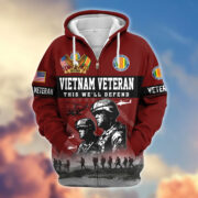 Premium US Veterans Zip Hoodie BPHN170911, Gifts For US Veterans, Gifts On Father's Day, Veterans Day. - Image 38