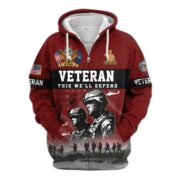 Premium US Veterans Zip Hoodie BPHN170911, Gifts For US Veterans, Gifts On Father's Day, Veterans Day. - Image 35