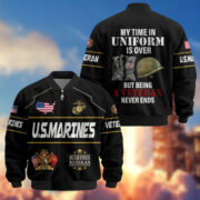 Premium US Veterans Bomber Jacket BPHN220912, Gifts For US Veterans, Gifts On Father's Day, Veterans Day. - Image 14