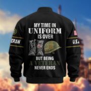 Premium US Veterans Bomber Jacket BPHN220912, Gifts For US Veterans, Gifts On Father's Day, Veterans Day. - Image 4