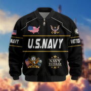 Premium US Veterans Bomber Jacket BPHN220912, Gifts For US Veterans, Gifts On Father's Day, Veterans Day. - Image 9