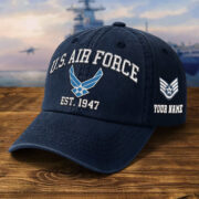 Premium Custom USAF Embroidered Hat VPVC309504, Gifts For Air Force Veteran, Gifts On Father's Day, Veterans Day.
