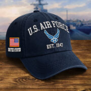 Premium Custom USAF Embroidered Hat VPVC309504, Gifts For Air Force Veteran, Gifts On Father's Day, Veterans Day. - Image 2