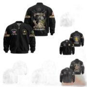 Premium US Veterans Bomber Jacket BPHN190812, Gifts For US Veterans, Gifts On Father's Day, Veterans Day.