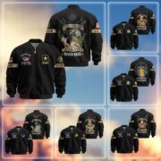 Premium US Veterans Bomber Jacket BPHN190812, Gifts For US Veterans, Gifts On Father's Day, Veterans Day.