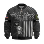 Premium US Veterans Bomber Jacket ATTN100921, Gifts For US Veterans, Gifts On Father's Day, Veterans Day. - Image 3