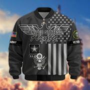 Premium US Veterans Bomber Jacket ATTN100921, Gifts For US Veterans, Gifts On Father's Day, Veterans Day. - Image 3