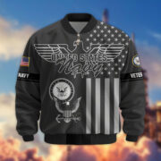 Premium US Veterans Bomber Jacket ATTN100921, Gifts For US Veterans, Gifts On Father's Day, Veterans Day. - Image 9