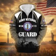 Premium US Veterans Zip Hoodie ATTN270822, Gifts For US Veterans, Gifts On Father's Day, Veterans Day. - Image 9