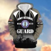 Premium US Veterans Zip Hoodie ATTN270822, Gifts For US Veterans, Gifts On Father's Day, Veterans Day. - Image 9