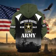 Premium US Veterans Zip Hoodie ATTN270822, Gifts For US Veterans, Gifts On Father's Day, Veterans Day. - Image 7