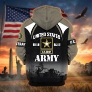Premium US Veterans Zip Hoodie ATTN270822, Gifts For US Veterans, Gifts On Father's Day, Veterans Day. - Image 4