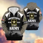 Premium US Veterans Zip Hoodie ATTN270822, Gifts For US Veterans, Gifts On Father's Day, Veterans Day. - Image 2