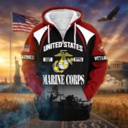 Premium US Veterans Zip Hoodie ATTN270822, Gifts For US Veterans, Gifts On Father's Day, Veterans Day. - Image 18