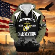 Premium US Veterans Zip Hoodie ATTN270822, Gifts For US Veterans, Gifts On Father's Day, Veterans Day. - Image 21