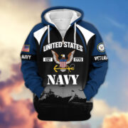 Premium US Veterans Zip Hoodie ATTN270822, Gifts For US Veterans, Gifts On Father's Day, Veterans Day. - Image 12