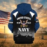 Premium US Veterans Zip Hoodie ATTN270822, Gifts For US Veterans, Gifts On Father's Day, Veterans Day. - Image 13
