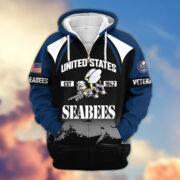 Premium US Veterans Zip Hoodie ATTN270822, Gifts For US Veterans, Gifts On Father's Day, Veterans Day. - Image 15