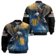 Premium Custom Vietnam Veteran Bomber Jacket VPVC805506, Gifts For Vietnam Veteran, Gifts On Father's Day, Veterans Day.