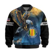 Premium Custom Vietnam Veteran Bomber Jacket VPVC805506, Gifts For Vietnam Veteran, Gifts On Father's Day, Veterans Day. - Image 2