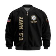 Premium Custom US Navy Veteran Bomber Jacket VPVC805602, Gifts For US Navy Veteran, Gifts On Father's Day, Veterans Day. - Image 2