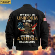 Premium Custom US Navy Veteran Bomber Jacket VPVC805602, Gifts For US Navy Veteran, Gifts On Father's Day, Veterans Day. - Image 3