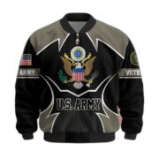 Premium US Veterans Bomber Jacket BPHN270811, Gifts For US Veterans, Gifts On Father's Day, Veterans Day. - Image 2