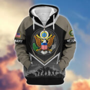 Premium US Veterans Zip Hoodie BPHN120911, Gifts For US Veterans, Gifts On Father's Day, Veterans Day. - Image 3