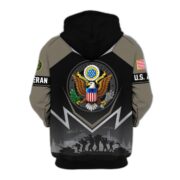 Premium US Veterans Zip Hoodie BPHN120911, Gifts For US Veterans, Gifts On Father's Day, Veterans Day. - Image 4