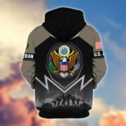 Premium US Veterans Zip Hoodie BPHN120911, Gifts For US Veterans, Gifts On Father's Day, Veterans Day. - Image 4