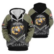 Premium US Veterans Zip Hoodie BPHN120911, Gifts For US Veterans, Gifts On Father's Day, Veterans Day. - Image 20