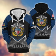 Premium US Veterans Zip Hoodie BPHN120911, Gifts For US Veterans, Gifts On Father's Day, Veterans Day. - Image 11