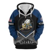 Premium US Veterans Zip Hoodie BPHN120911, Gifts For US Veterans, Gifts On Father's Day, Veterans Day. - Image 15