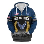 Premium US Veterans Zip Hoodie BPHN170913, Gifts For US Veterans, Gifts On Father's Day, Veterans Day. - Image 26