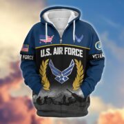 Premium US Veterans Zip Hoodie BPHN170913, Gifts For US Veterans, Gifts On Father's Day, Veterans Day. - Image 26