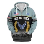 Premium US Veterans Zip Hoodie BPHN170913, Gifts For US Veterans, Gifts On Father's Day, Veterans Day. - Image 23