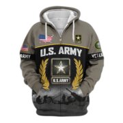 Premium US Veterans Zip Hoodie BPHN170913, Gifts For US Veterans, Gifts On Father's Day, Veterans Day. - Image 2
