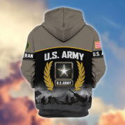 Premium US Veterans Zip Hoodie BPHN170913, Gifts For US Veterans, Gifts On Father's Day, Veterans Day. - Image 3