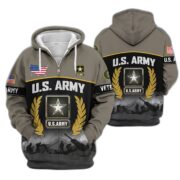 Premium US Veterans Zip Hoodie BPHN170913, Gifts For US Veterans, Gifts On Father's Day, Veterans Day. - Image 4