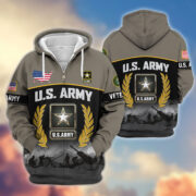Premium US Veterans Zip Hoodie BPHN170913, Gifts For US Veterans, Gifts On Father's Day, Veterans Day. - Image 4