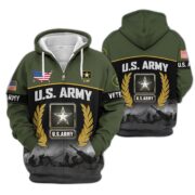 Premium US Veterans Zip Hoodie BPHN170913, Gifts For US Veterans, Gifts On Father's Day, Veterans Day. - Image 7
