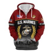 Premium US Veterans Zip Hoodie BPHN170913, Gifts For US Veterans, Gifts On Father's Day, Veterans Day. - Image 17