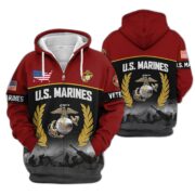 Premium US Veterans Zip Hoodie BPHN170913, Gifts For US Veterans, Gifts On Father's Day, Veterans Day. - Image 19