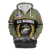 Premium US Veterans Zip Hoodie BPHN170913, Gifts For US Veterans, Gifts On Father's Day, Veterans Day. - Image 20