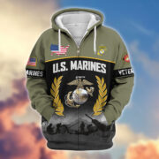 Premium US Veterans Zip Hoodie BPHN170913, Gifts For US Veterans, Gifts On Father's Day, Veterans Day. - Image 20