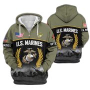 Premium US Veterans Zip Hoodie BPHN170913, Gifts For US Veterans, Gifts On Father's Day, Veterans Day. - Image 22