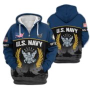 Premium US Veterans Zip Hoodie BPHN170913, Gifts For US Veterans, Gifts On Father's Day, Veterans Day. - Image 13